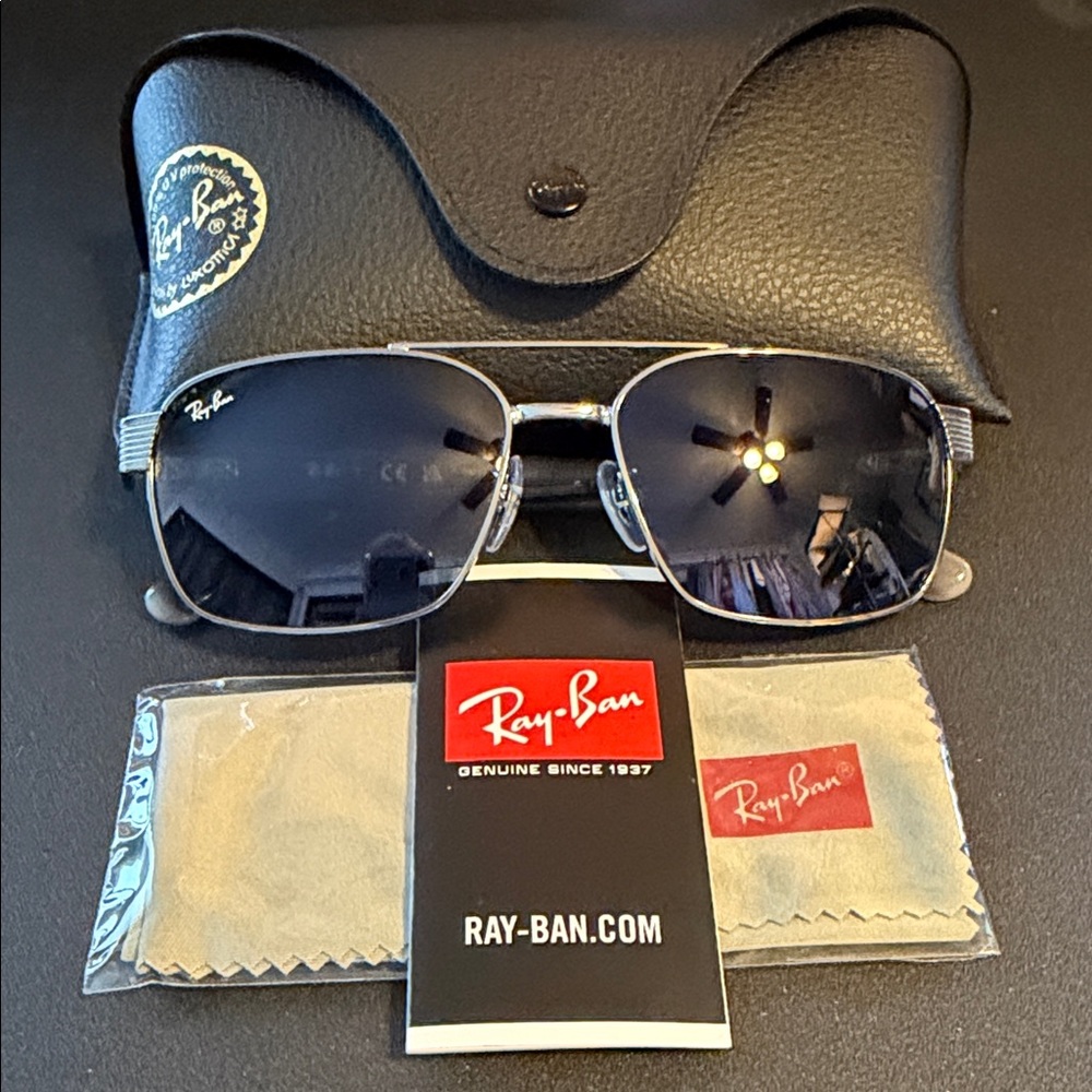 Ray-Ban Black and Silver Sunglasses
